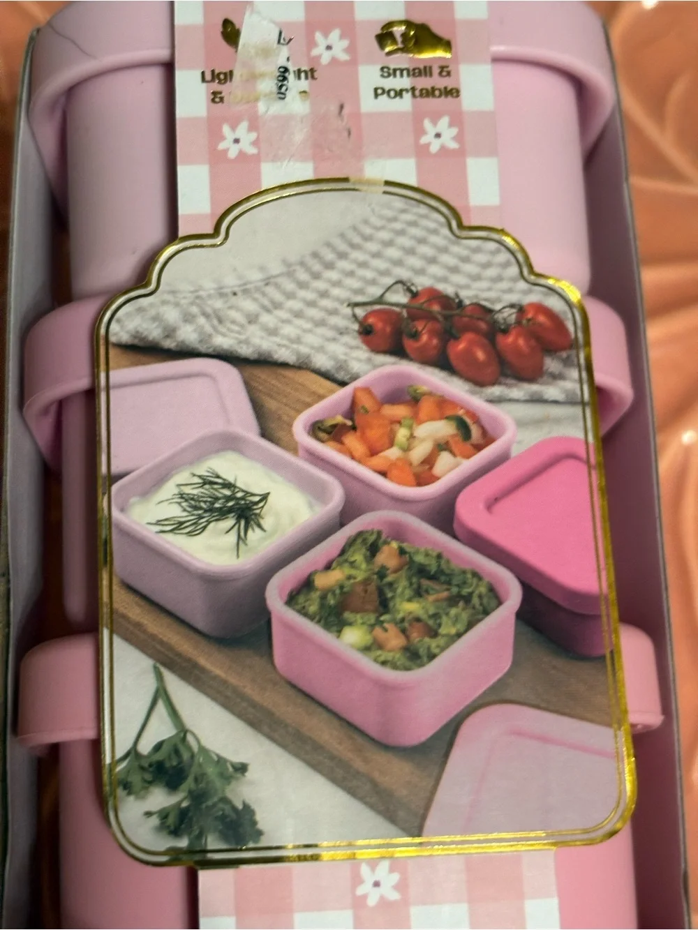 Gourmet Kitchen Prep & Go Condiments Containers 4 Pack BPA free Food safe pastel